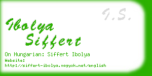 ibolya siffert business card